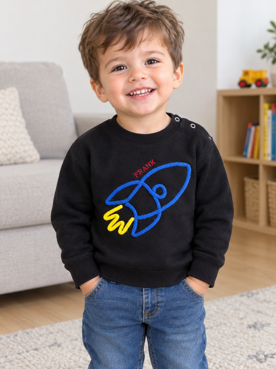 Personalised space sweatshirt
